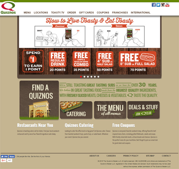 Great Website Example of Repitition - http://www.quiznos.com/